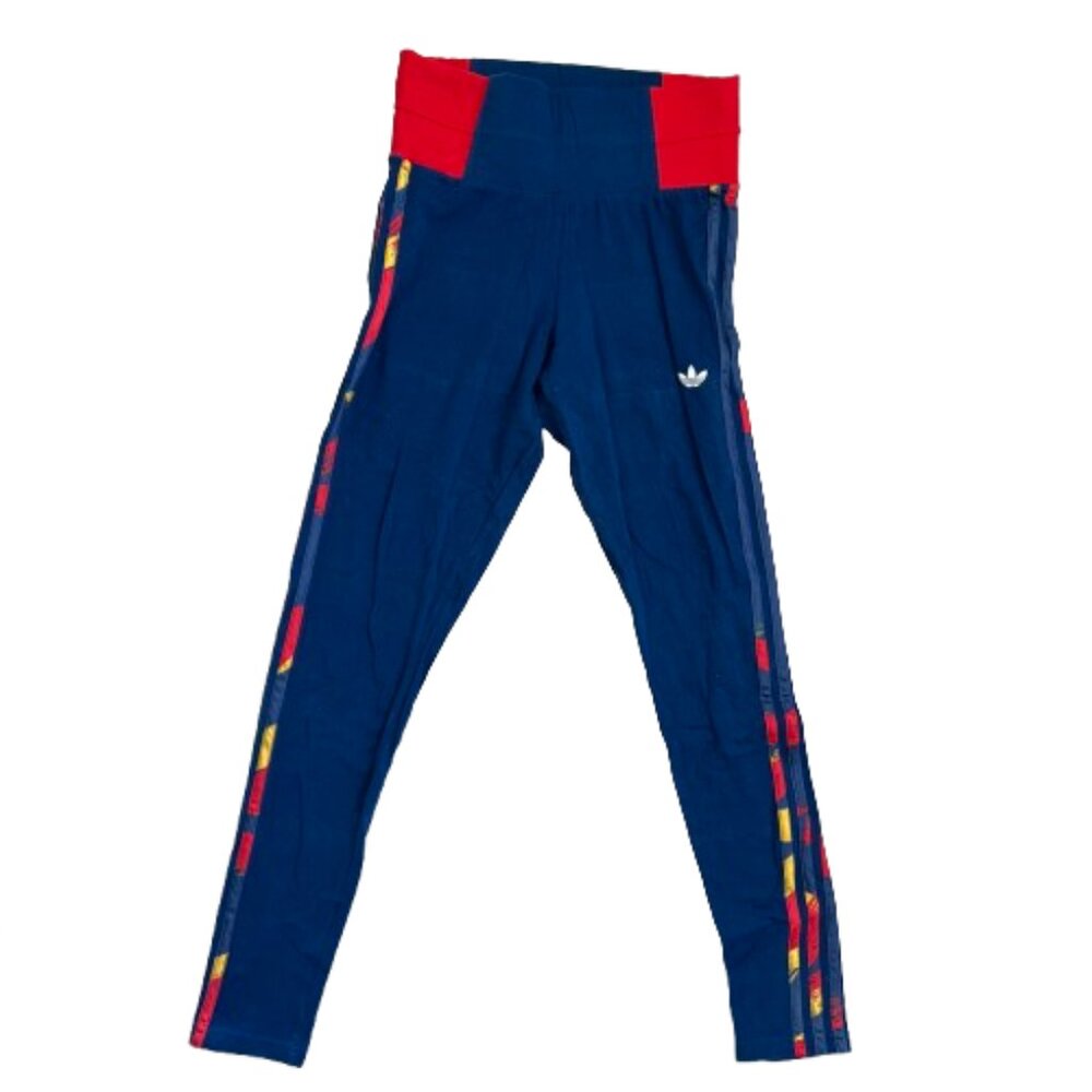 ADIDAS Leggings Blue with Chinese New Year three stripes with red band